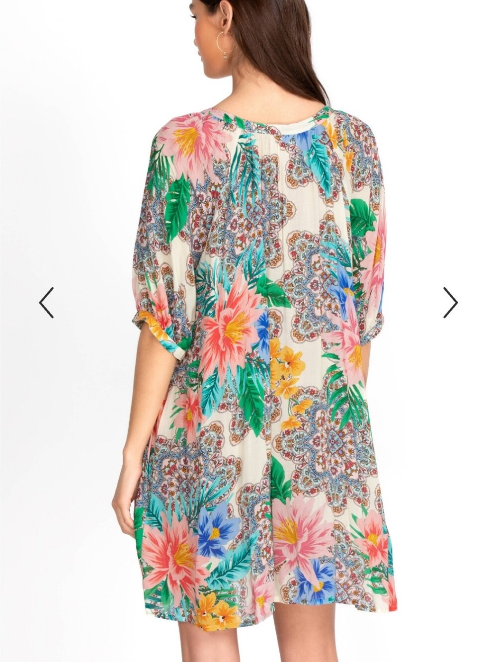 Johnny Was Bryony Floral Mini Dress Size Medium - Picture 3 of 11